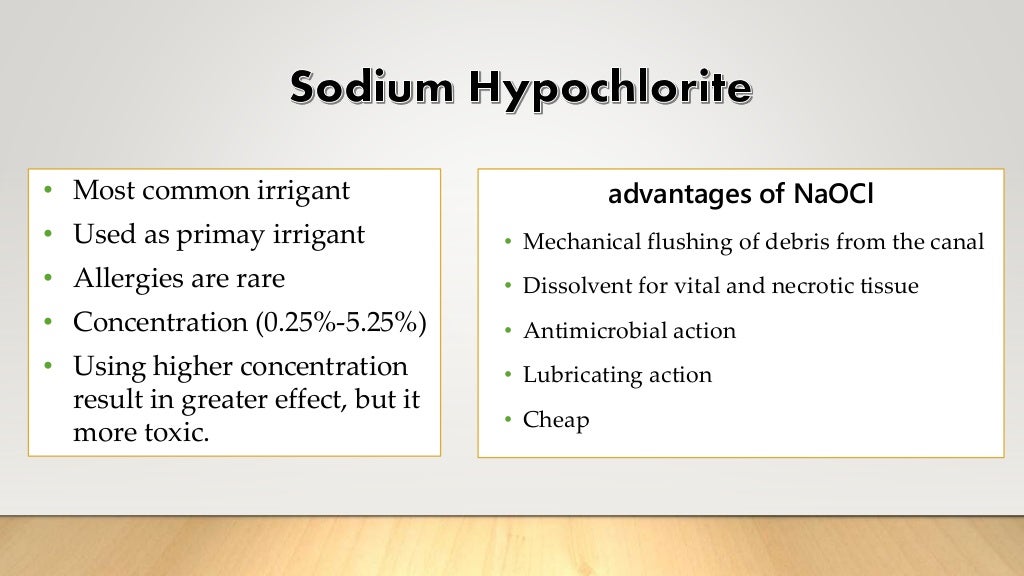 Root Canal Irrigation During Endodontic Treatment