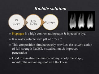 Hypaque
17%
EDTA
5%
NaOCl
 