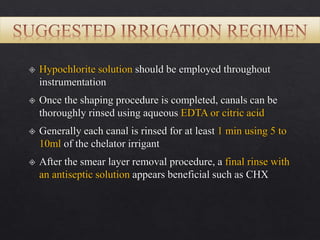Irrigants and Irrigation Devices