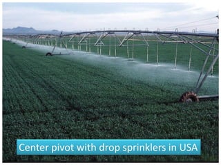 Center pivot with drop sprinklers in USA  