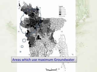 Areas which use maximum Groundwater  