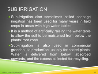 Irrigation Enginnring | PPTX