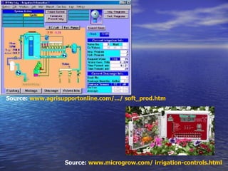 Source:  www.microgrow.com/ irrigation-controls.html   Source:  www.agrisupportonline.com/.../ soft_prod.htm   