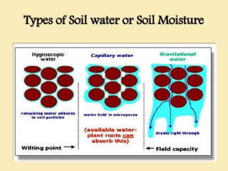 Types of Soil water or Soil Moisture
 