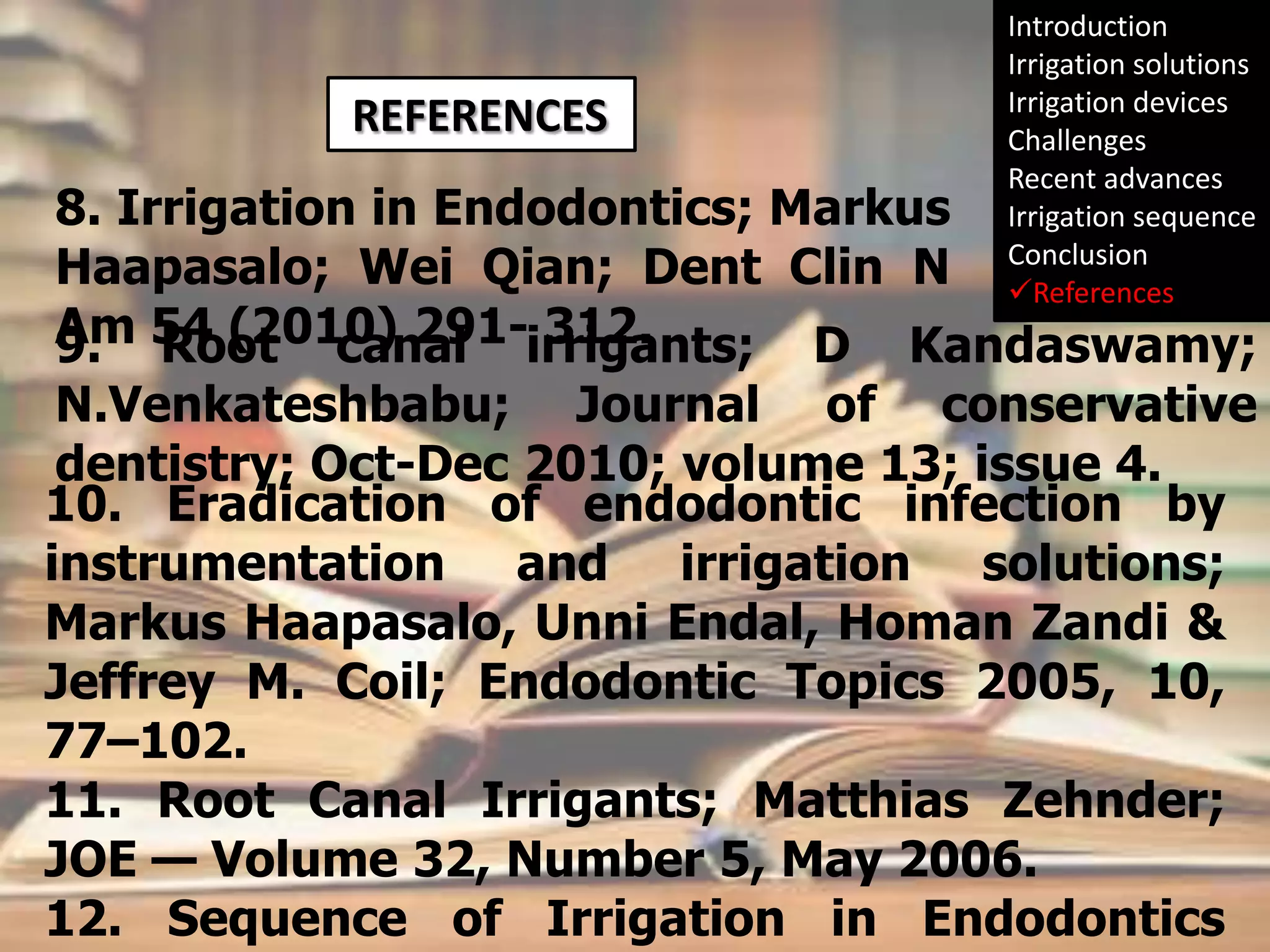Irrigation in endodontics | PPTX