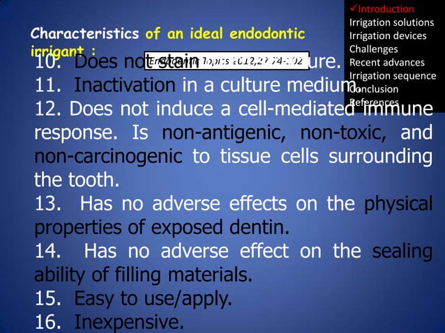 Irrigation in endodontics | PPTX