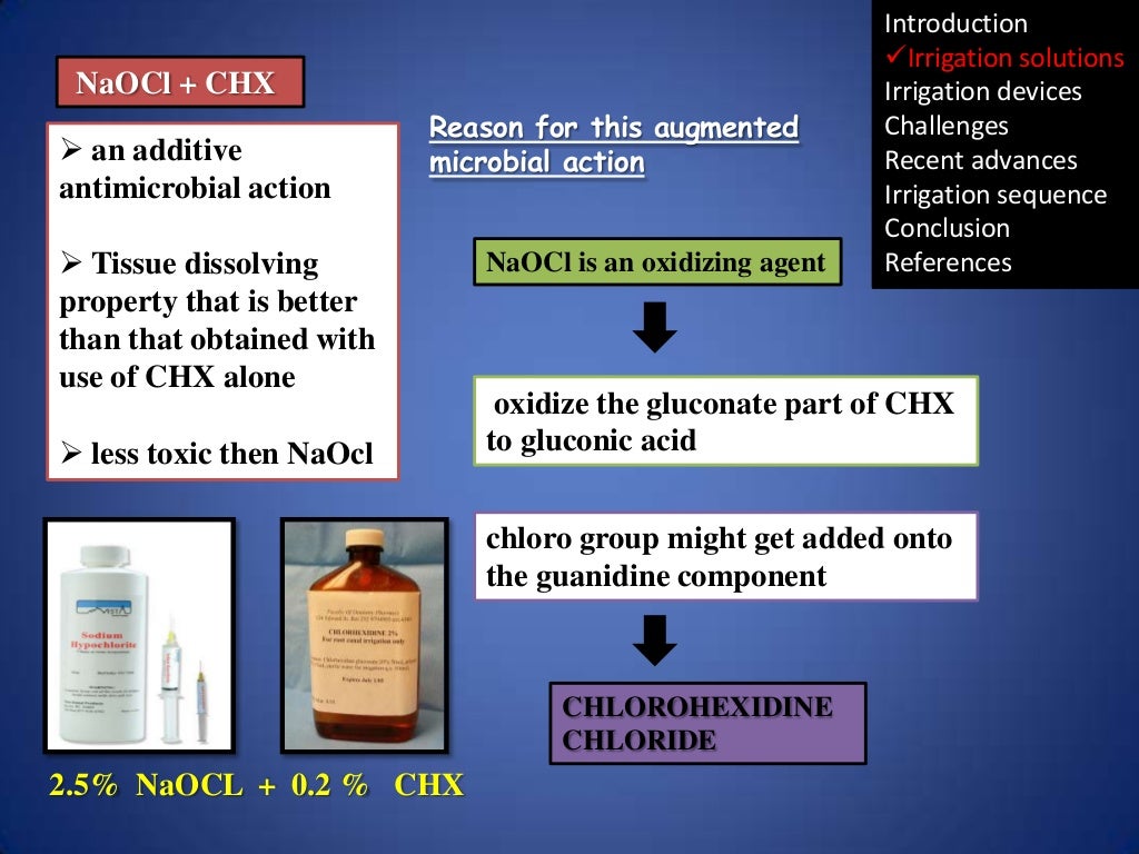 Irrigation in endodontics