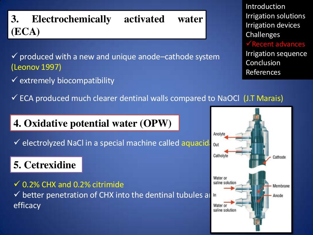 Irrigation in endodontics