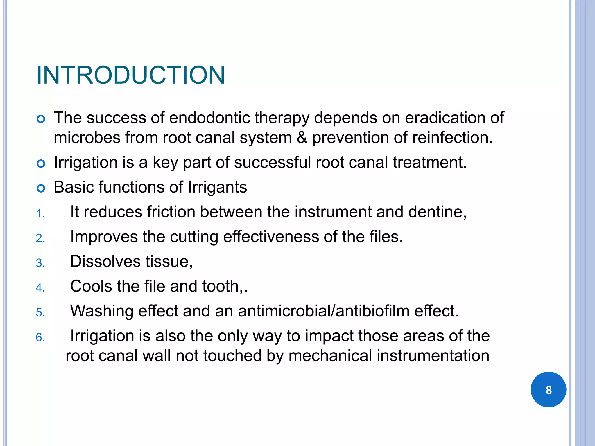 Irrigation in endodontics | PPTX