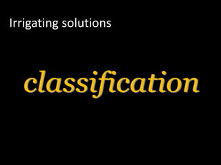 Irrigating solutions
 