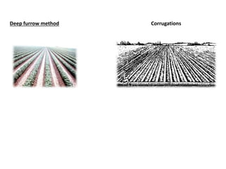 Deep furrow method Corrugations
 