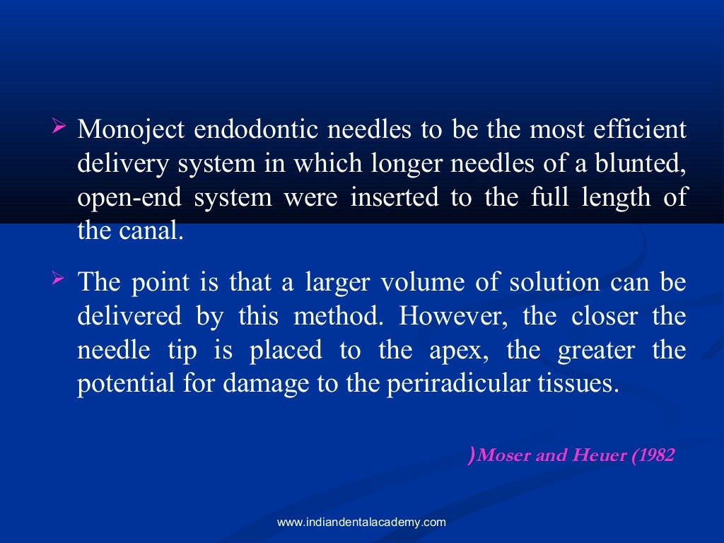 Irrigation solutions in endodontics / certified fixed orthodontic