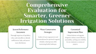 Irrigation System Assessment & Performance Analysis | PDF