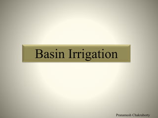 Pranamesh Chakraborty
Basin Irrigation
 