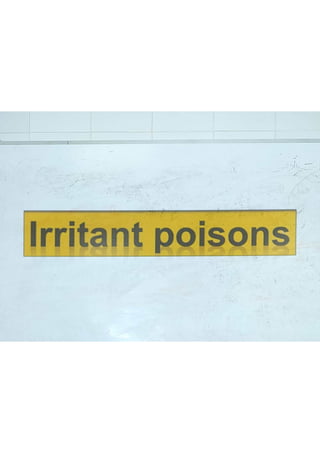 Presentation about irritant poisons. Pdf