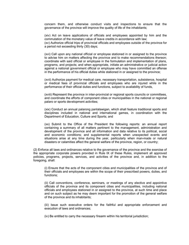 Implementing Rules of the Local Government Code of the Philippines