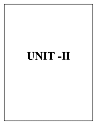 UNIT -II
 