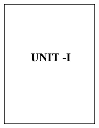 UNIT -I
 
