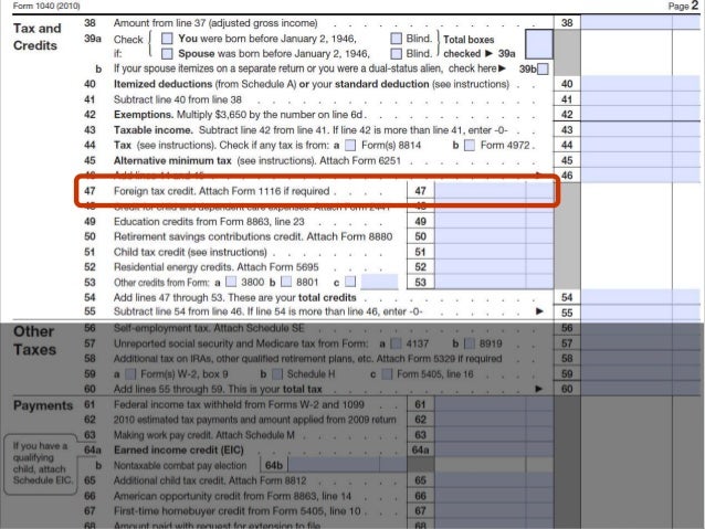 how to read your irs form 1040 tax return april 2013 irs form 1116