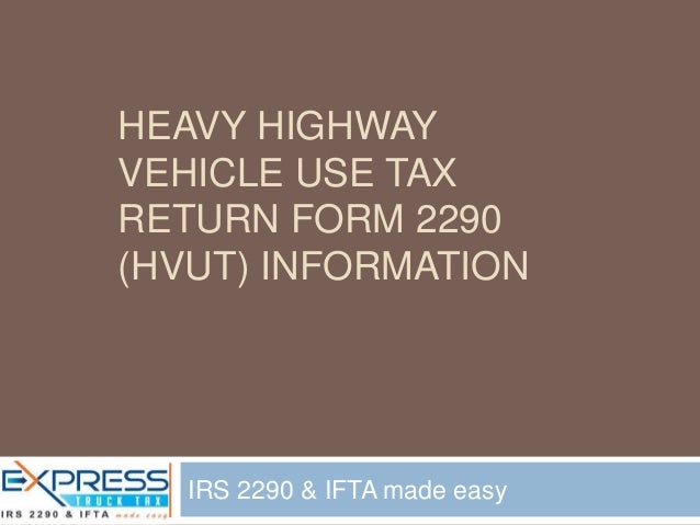 Irs 2290 With Express Truck Tax