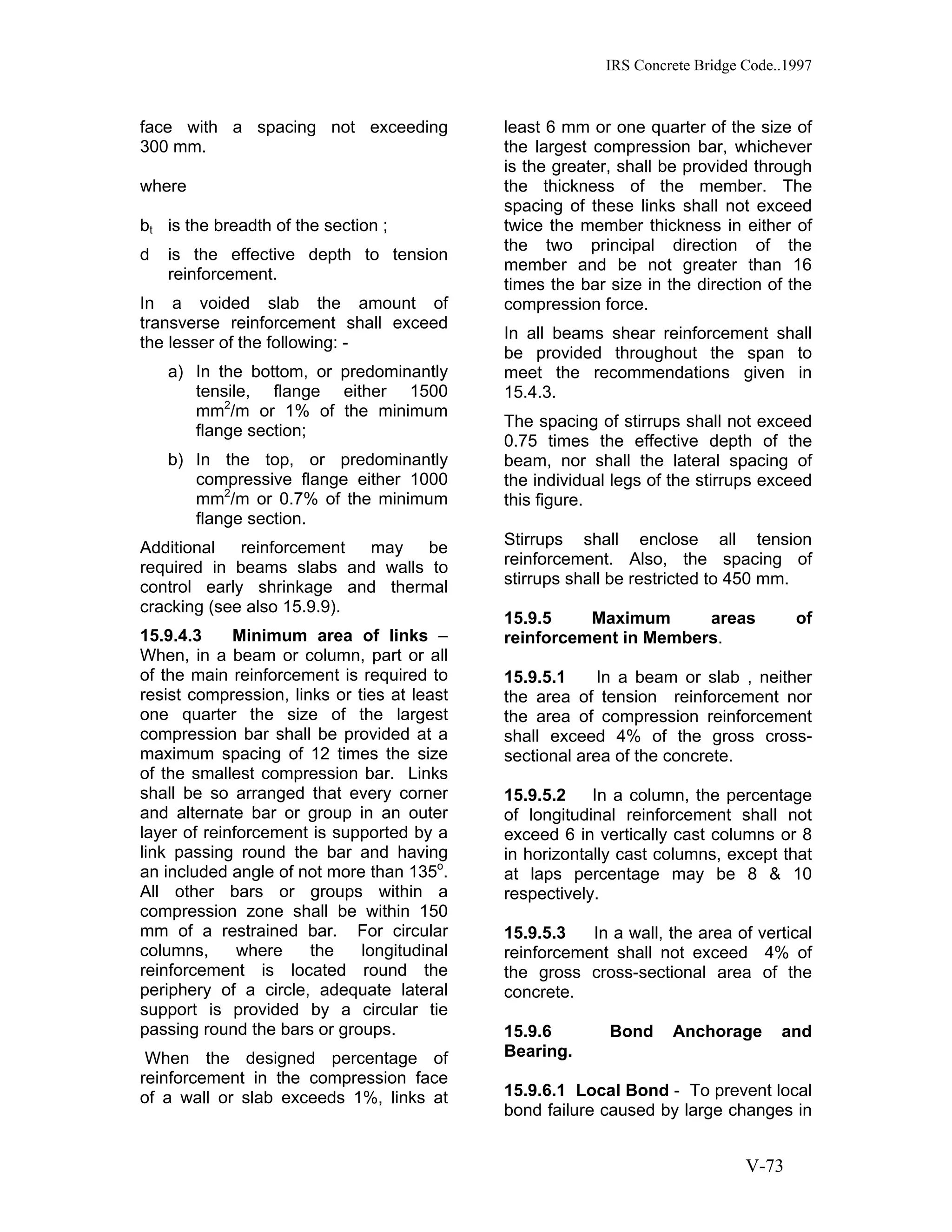 Irs concrete bridge code | PDF