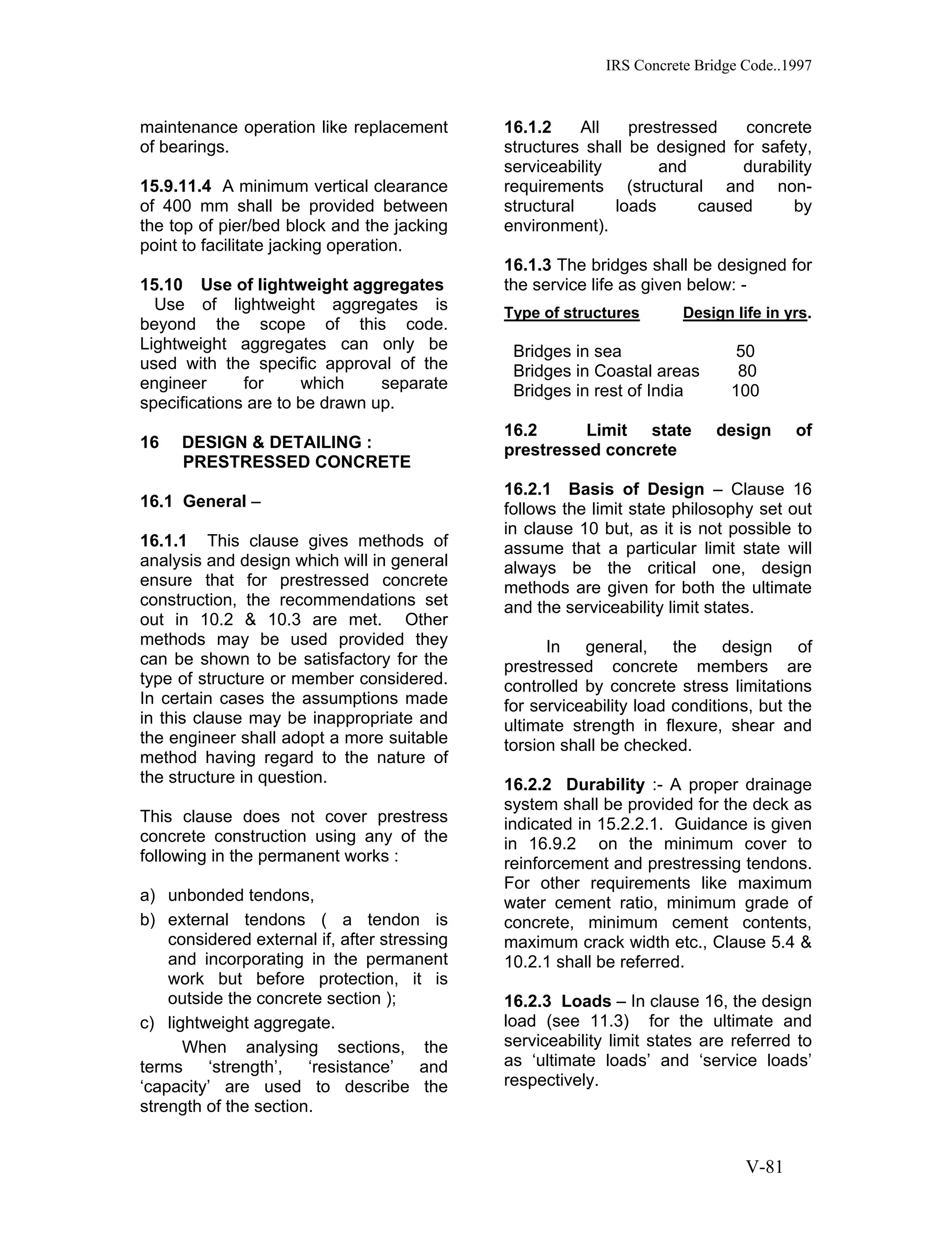 Irs concrete bridge code | PDF
