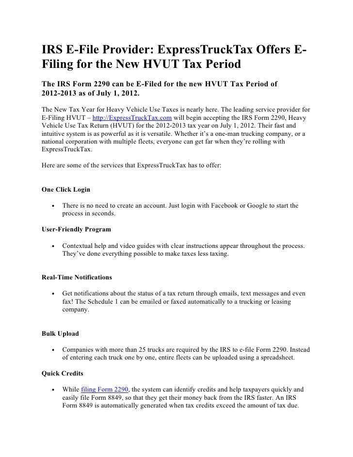 Irs free file vendors