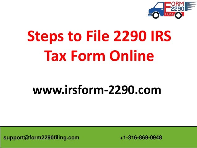 2290 Irs Tax Form Online Irs 2290 Online Filing E File Form 2290