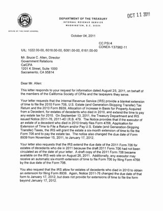 Irs letter dated 10 04-11