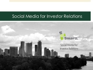 Social Media for Investor Relations

 