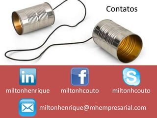 miltonhcoutomiltonhenrique miltonhcouto
miltonhenrique@mhempresarial.com
Contatos
 