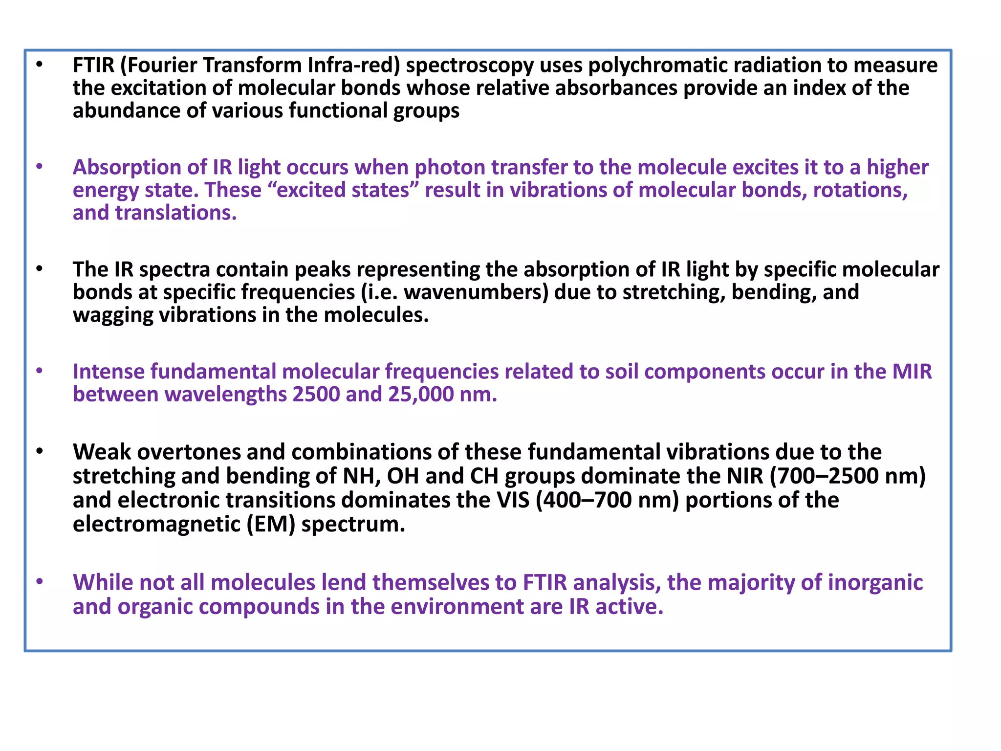 Infrared Spectroscopy and its potential for estimation of soil ...