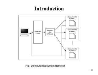 Introduction
Fig : Distributed Document Retrieval
144
 