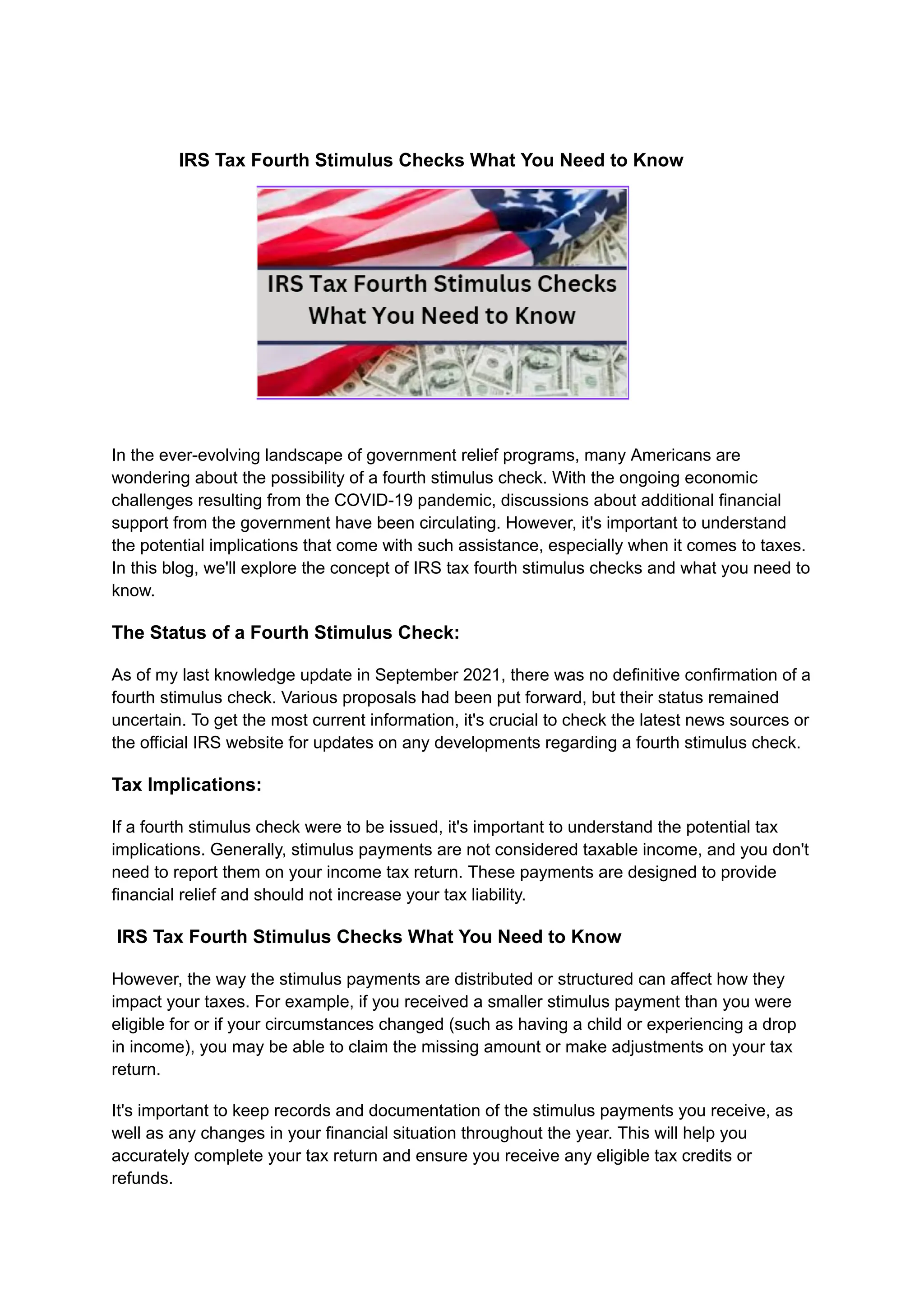 IRS Tax Fourth Stimulus Checks What You Need to Know.pdf