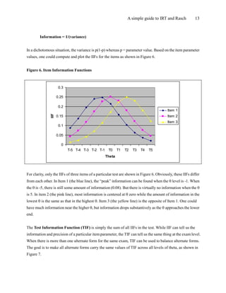 A Simple Guide to the Item Response Theory (IRT) and Rasch Modeling | PDF