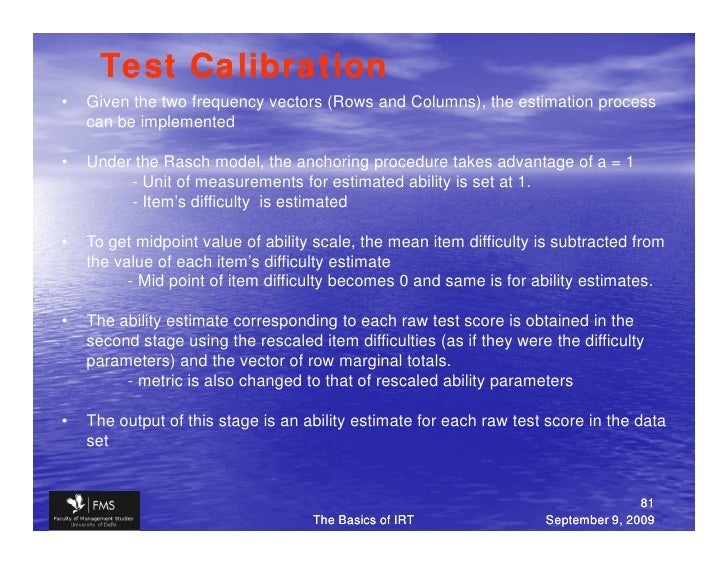 IRT Item response Theory