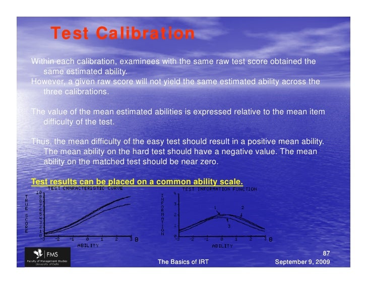 IRT Item response Theory