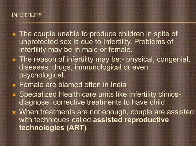 Reproductive health- class 12 cbse | PPTX | Infertility | Reproductive ...