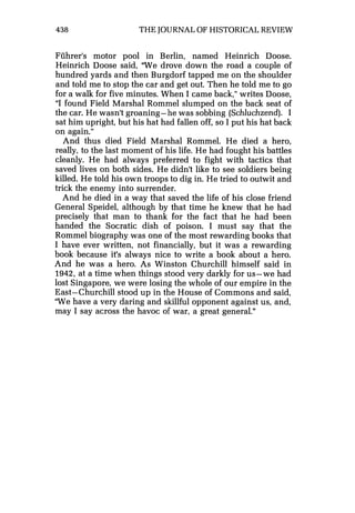 Irving, david the trail of the desert fox - rommel revised - journal of ...
