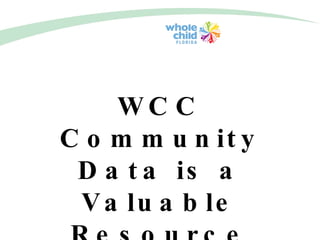 WCC Community Data is a Valuable Resource 