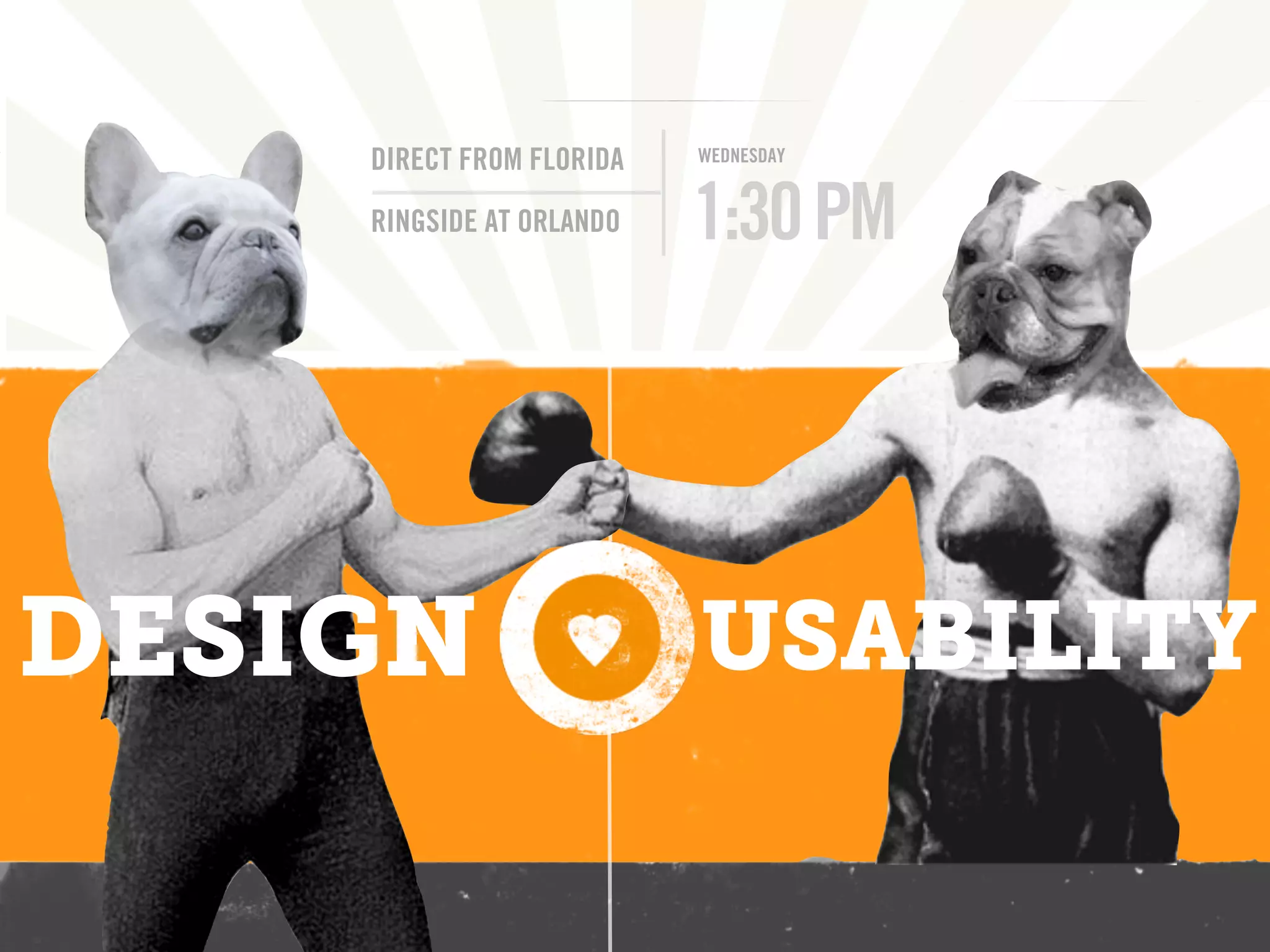 DIRECT FROM FLORIDA   WEDNESDAY


    RINGSIDE AT ORLANDO   1:30 PM




DESIGN                    USABILITY
 