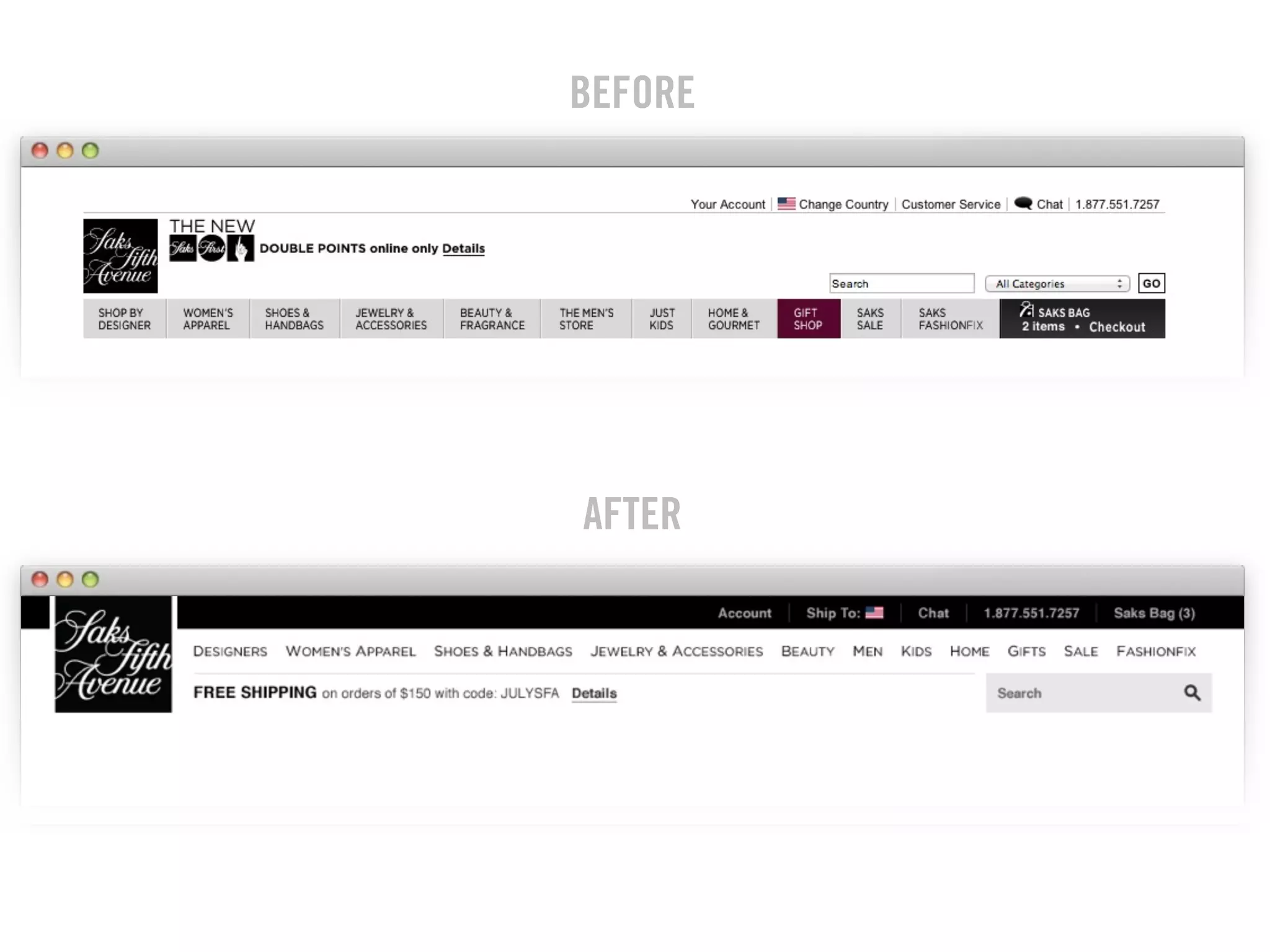 BEFORE




                          AFTER




** Note: Need to replace this footer with ﬁnal, live version **
 