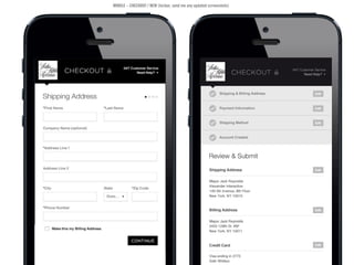 MOBILE – CHECKOUT / NEW (Jordan, send me any updated screenshots)
 