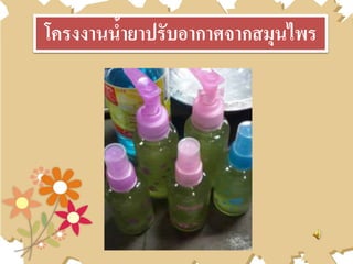 โครงงาȨ้ายาปรับอากาศจากสมุนไพร
 