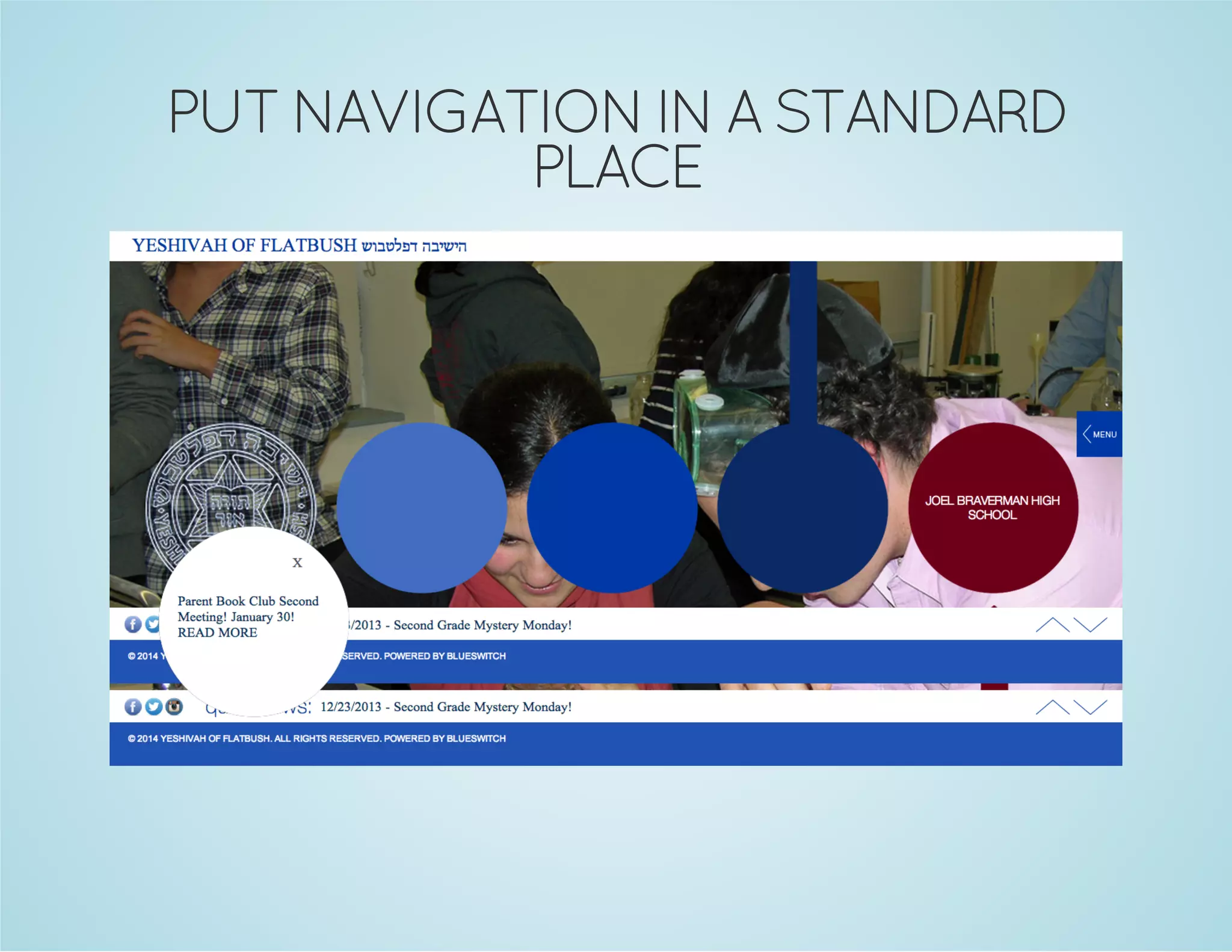 ECALP
DRADNATS A NI NOITAGIVAN TUP

 