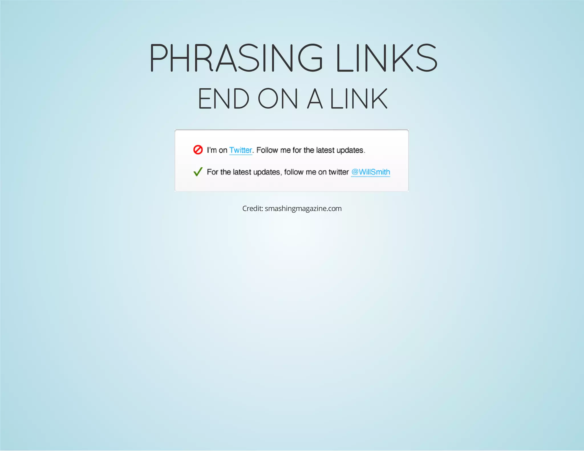 SKNIL GNISARHP
KNIL A NO DNE
Credit: smashingmagazine.com

 