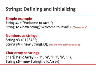 Introduction to Java Strings, By Kavita Ganesan | PPTX
