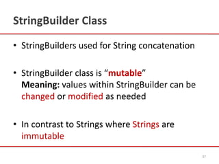 Introduction to Java Strings, By Kavita Ganesan | PPTX
