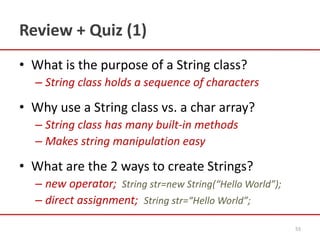 Introduction to Java Strings, By Kavita Ganesan | PPTX