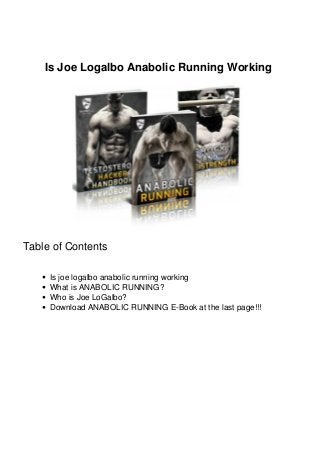 Is Joe Logalbo Anabolic Running Working
Table of Contents
Is joe logalbo anabolic running working
What is ANABOLIC RUNNING?
Who is Joe LoGalbo?
Download ANABOLIC RUNNING E-Book at the last page!!!
 